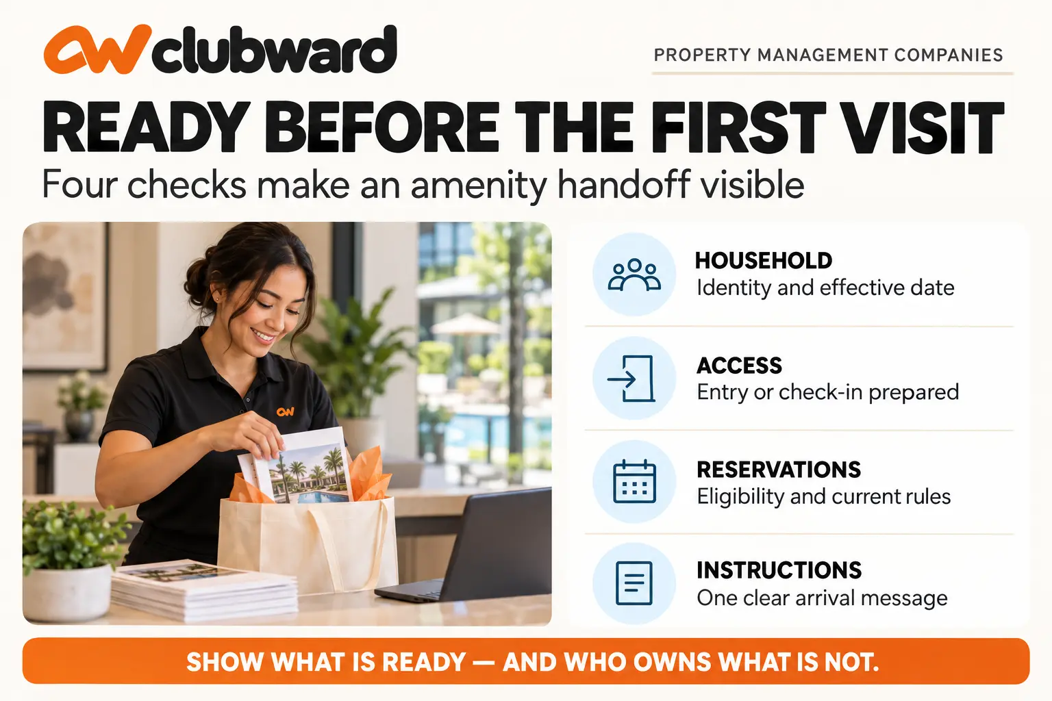 Four readiness checks before a new resident's first amenity visit