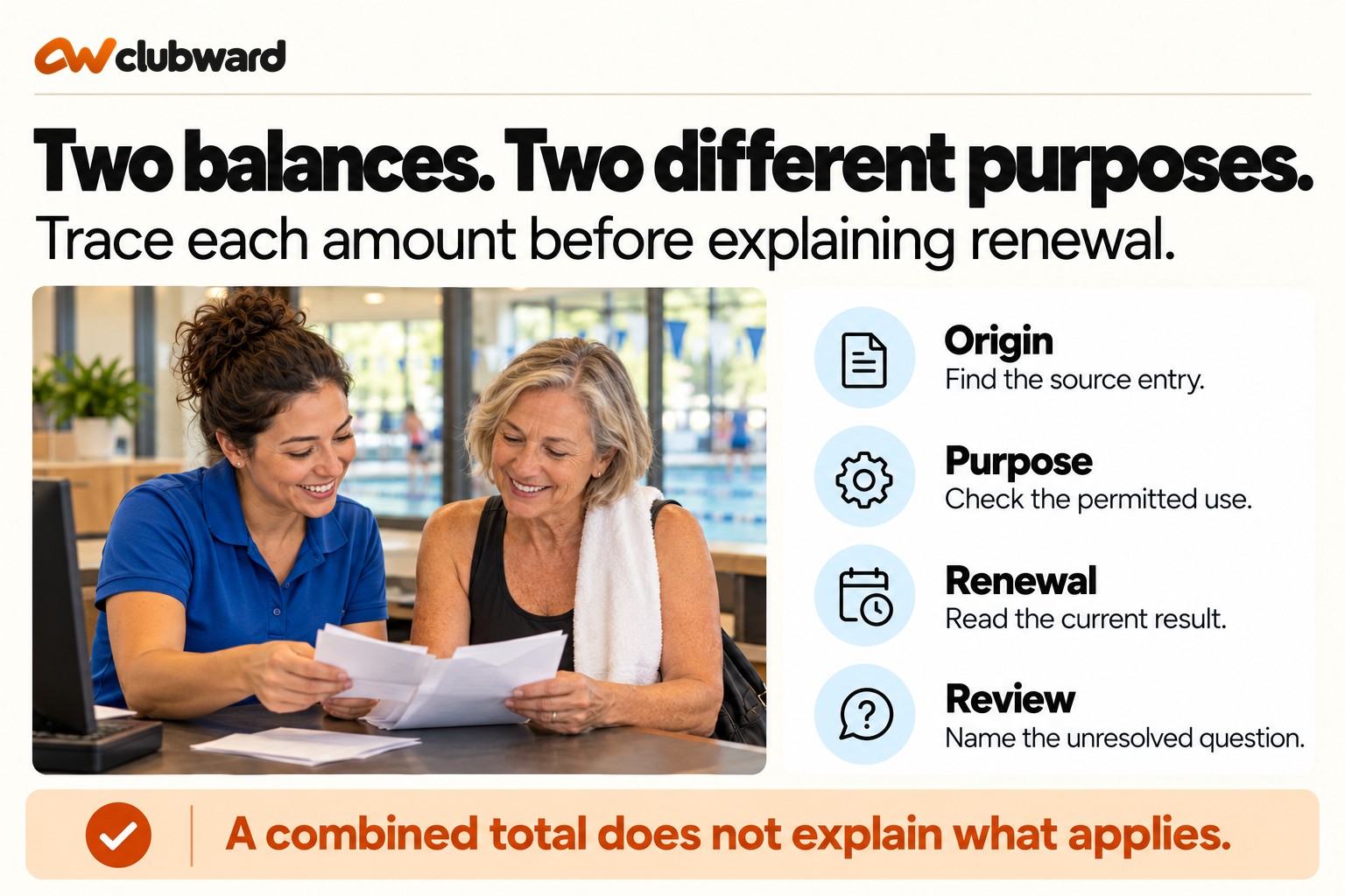 Two balances. Two different purposes.