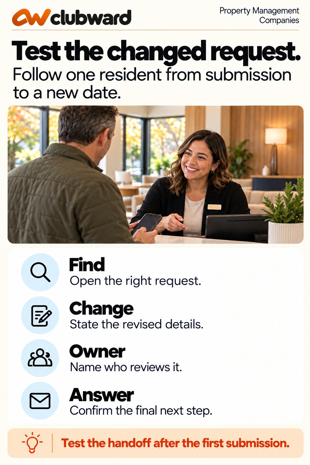 Changed clubhouse request checks for finding the record, revised details, review owner, and final answer