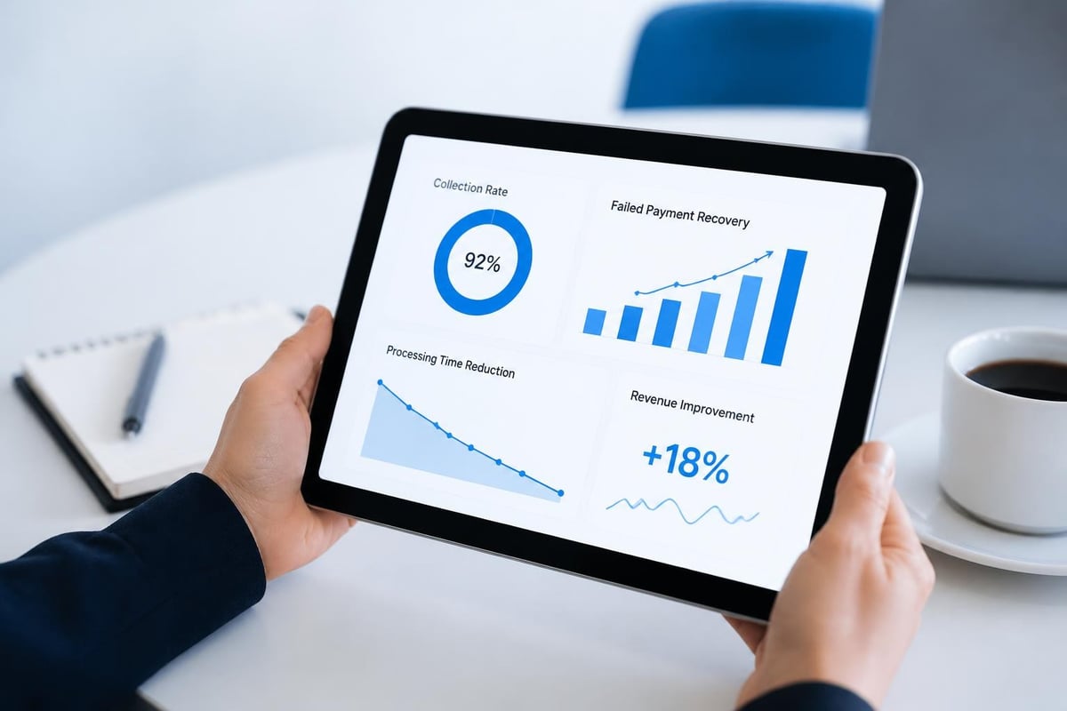 Payment automation metrics dashboard