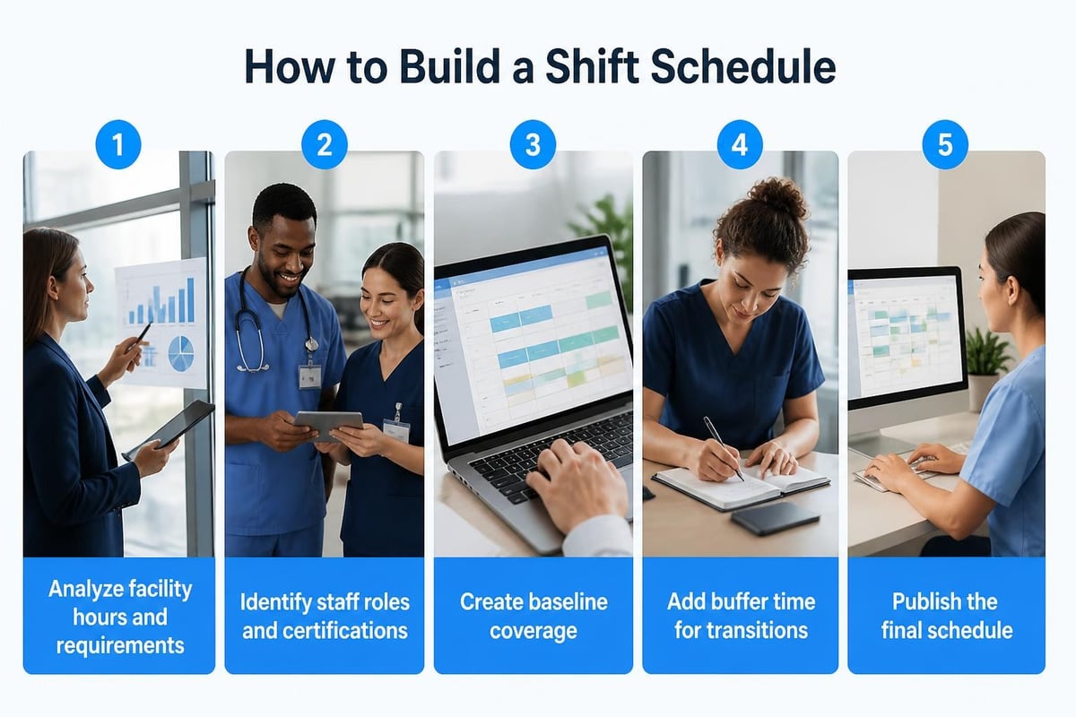Steps to create swim club shift schedule