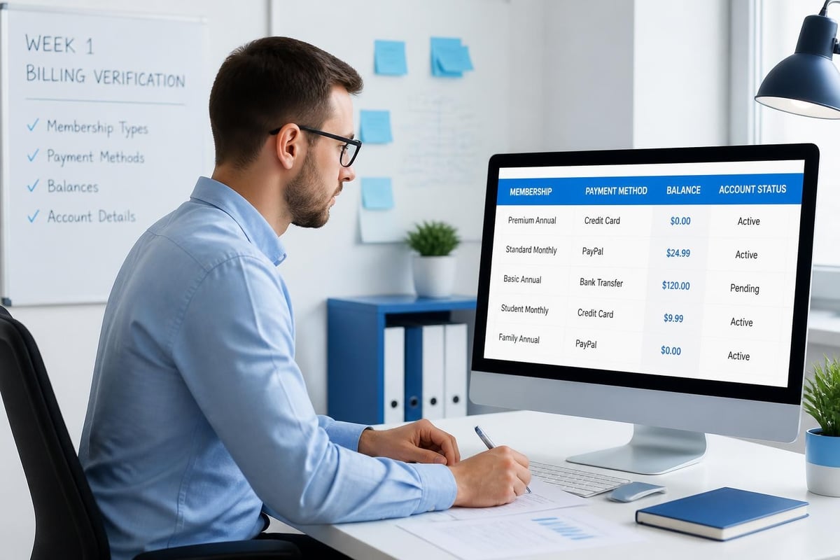 Member data verification checklist