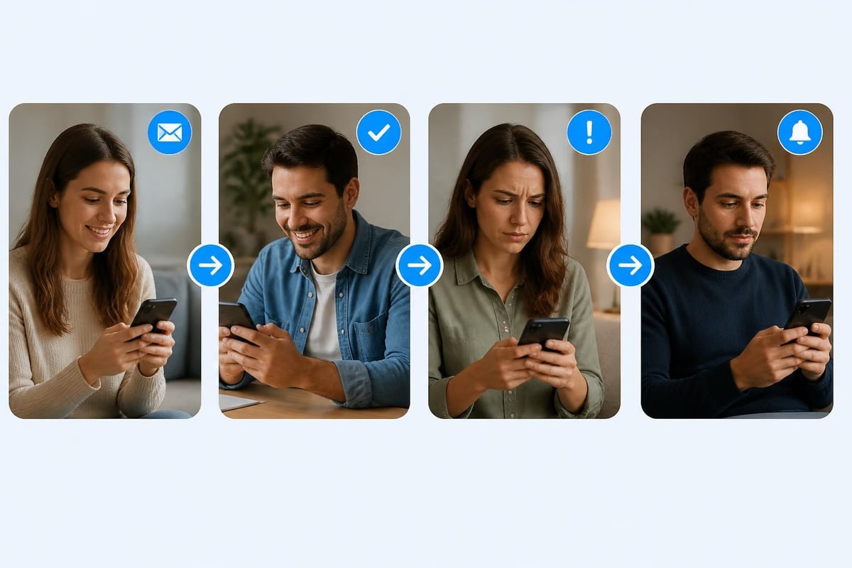 Automated billing communication timeline