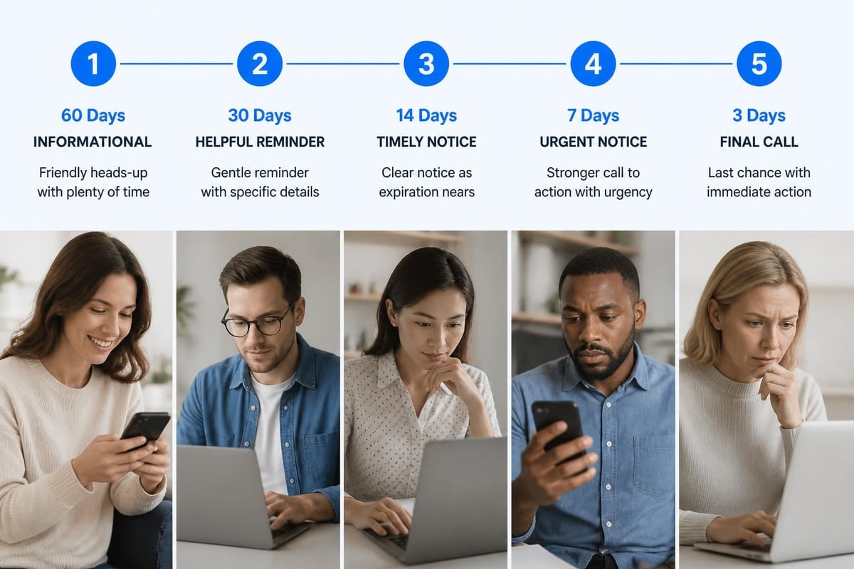 Renewal reminder cadence
