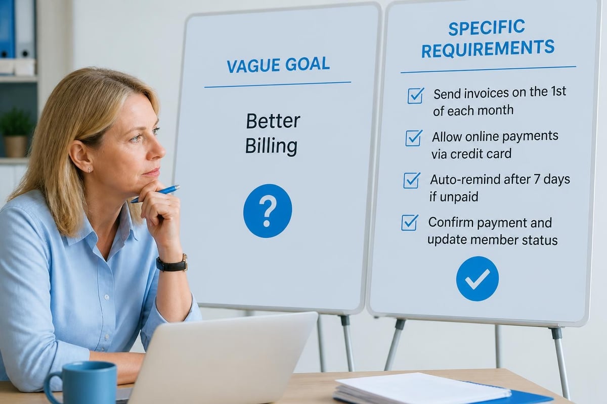 Functional requirements versus vague goals