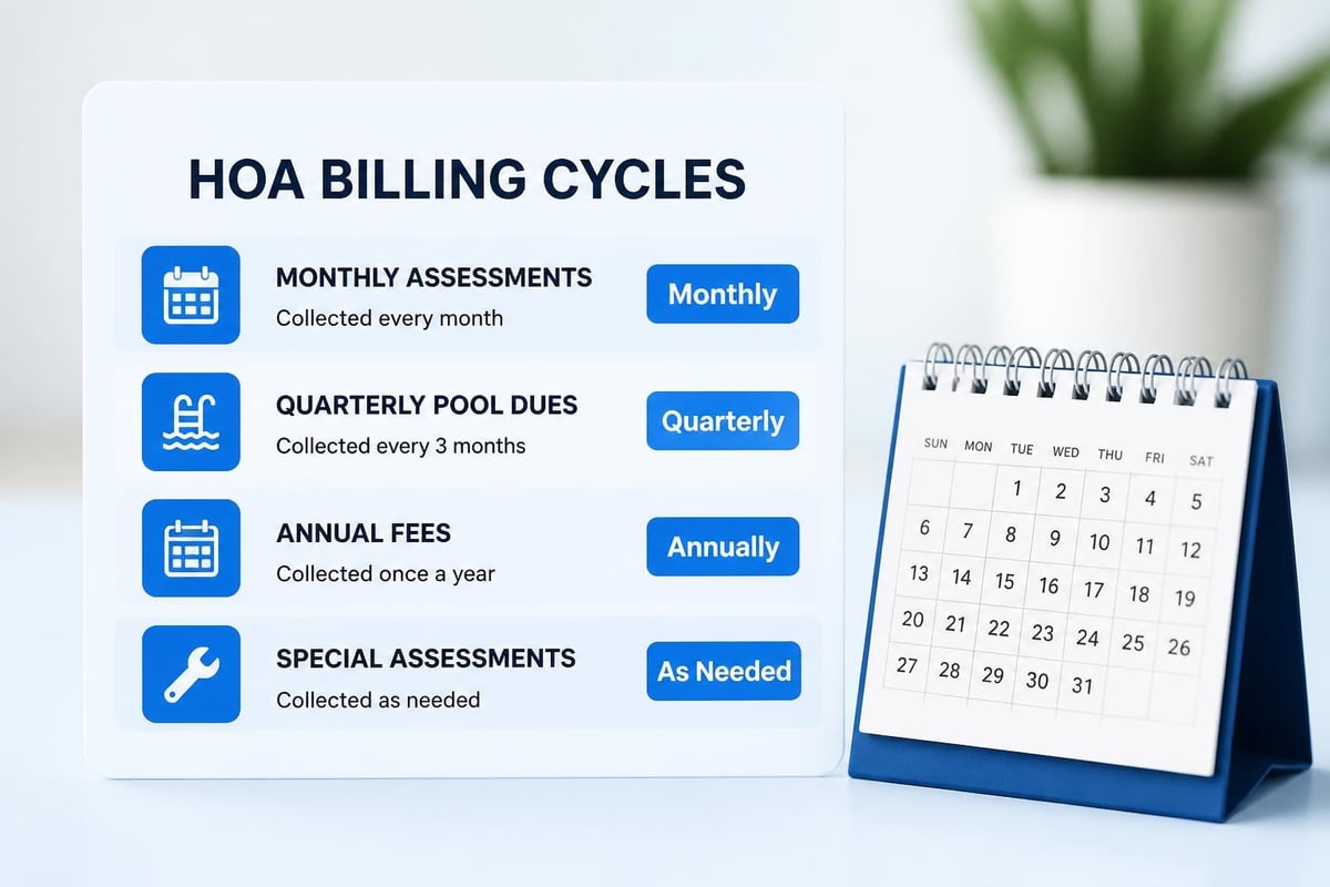 HOA assessment types and payment schedules